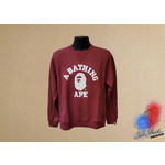 Bape Bape College Crewneck Burgundy