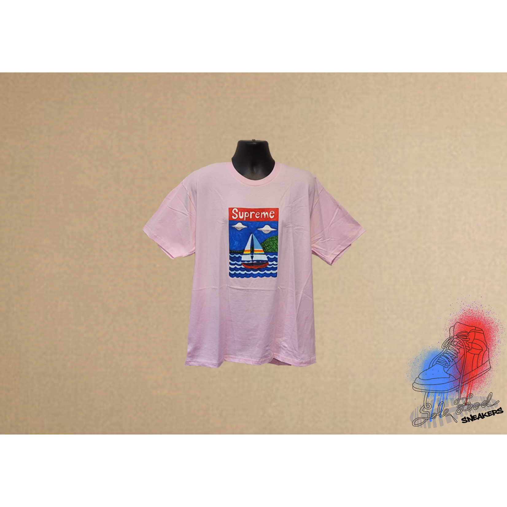 Fatal Displacement Sky Supreme Sailboat Tee Pink - Sole Food Sneakers