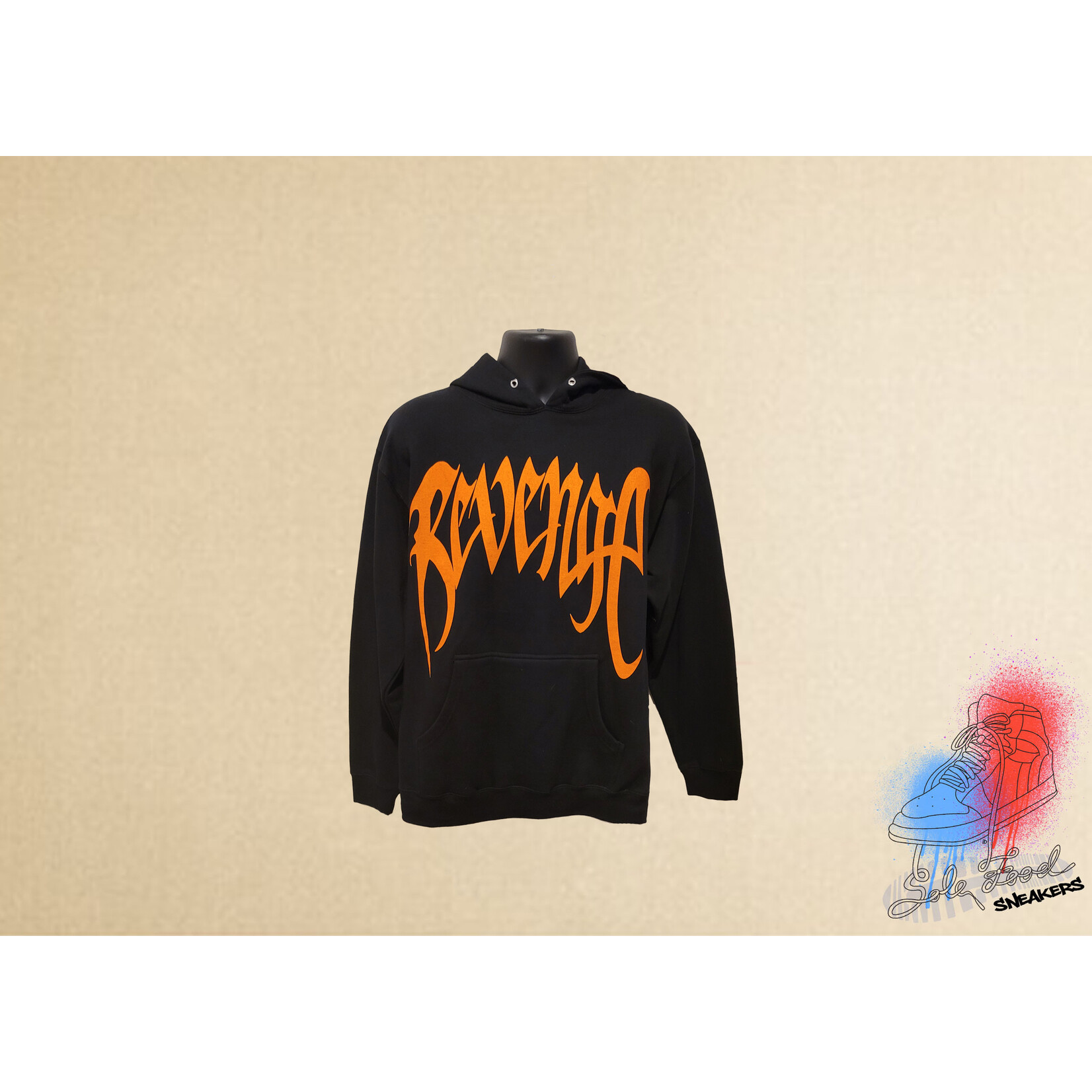 Revenge Snowfall Black/Orange Hoodie - Sole Food Sneakers