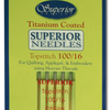 Superior  Titanium Topstitch Needles  100/16