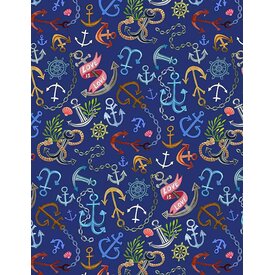 Beach & Sea Dear Stella - You’re A Catch / Anchors / STELLA-DMB2139-NAVY