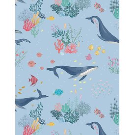 Dear Stella: Shell Yeah Mermaids on Blue (ST-D2095NAVY) — Quilted Angel