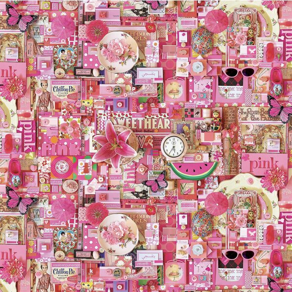 Monochromatic Shelly Davies - Color Collage - PINK