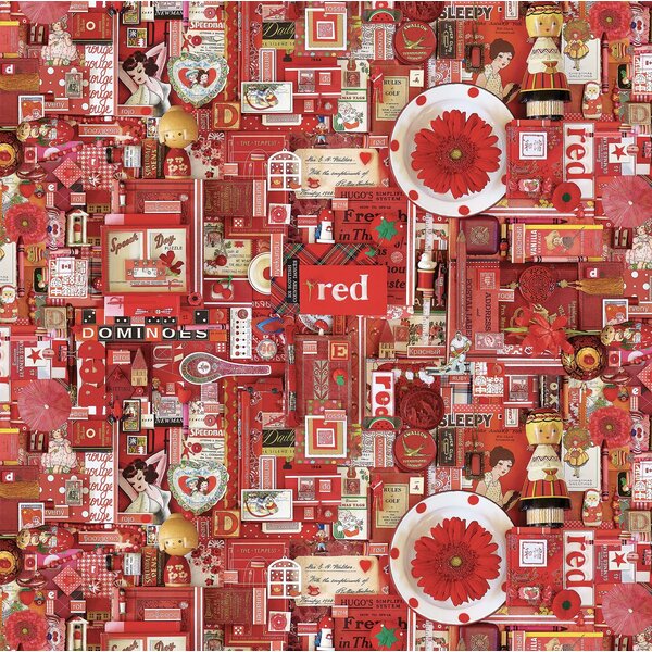 Monochromatic Shelly Davies - Color Collage - RED