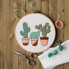 Embroidery Hoop Kit  Cactus Garden