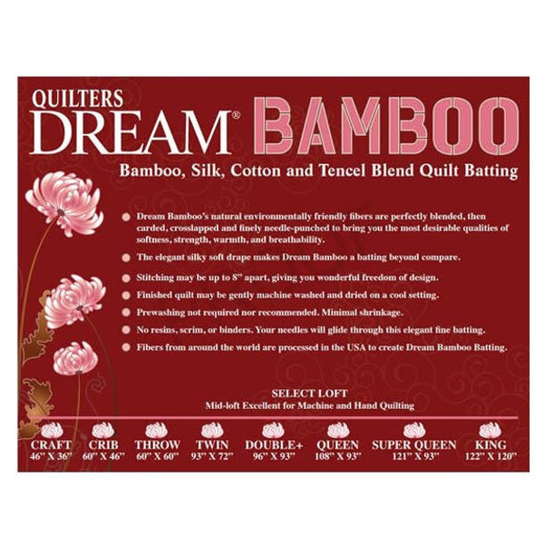  Quilters Dream  Batting  / Bamboo / Throw (60 X 61)