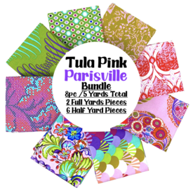 Tula Pink Tula Pink - Parisville Deja Vu  /  Collectors Edition Bundle  /  TWO 1 Yard Cuts & SIX Half Yards  (5 Yards Total)