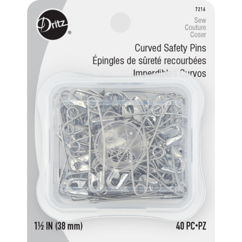 Dritz - 40 Curved Safety Pins 38mm