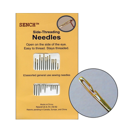  Sench / Side Threading Needle - 12pc / Assorted Sizes