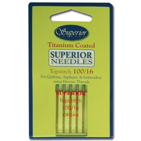 Superior  Titanium Topstitch Needles  100/16