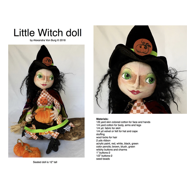  Alexandra Von Burg Pattern Little Witch Doll