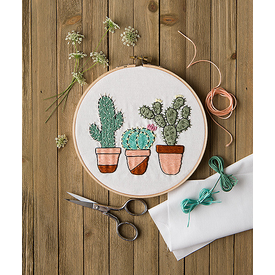  Embroidery Hoop Kit  Cactus Garden