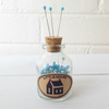 Little House Glass Head Pin Jar