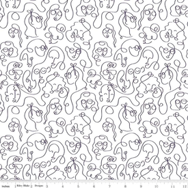  RB - Girl Power / Lined Faces / C10653-WHITE