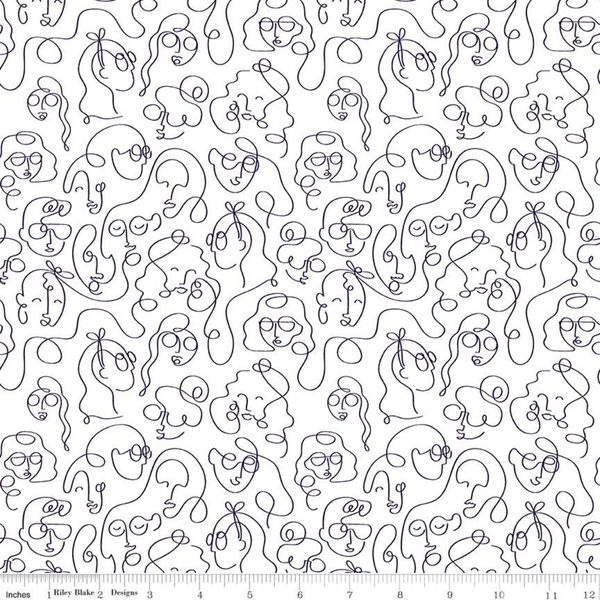  RB - Girl Power / Lined Faces / C10653-WHITE