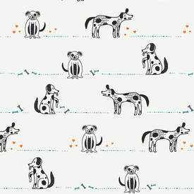 Art Gallery Fabrics Art Gallery -  Oh Woof - Good Pup / White / OHW-68689