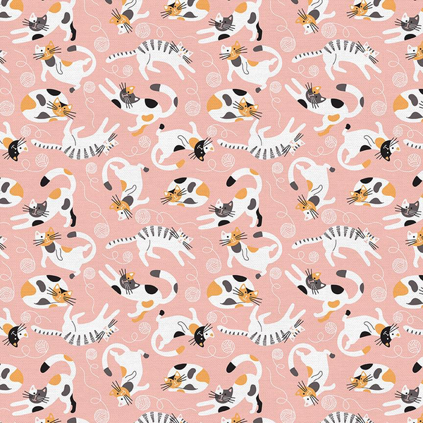  Paintbrush Studios - Tails and Whiskers / Cats / Pink / 120-21624