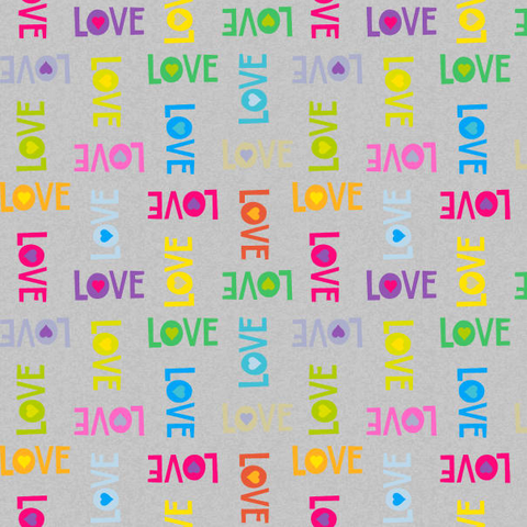 Clothworks - Shine Bright / Love / Grey / 2761 118