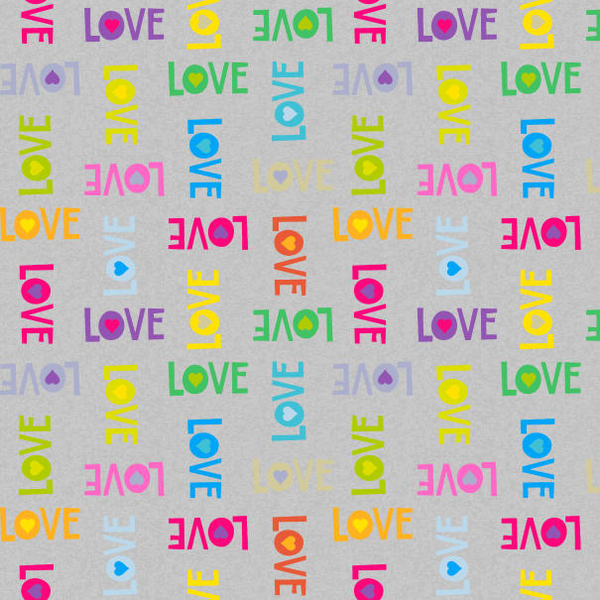 Clothworks Clothworks - Shine Bright / Love / Grey / 2761 118