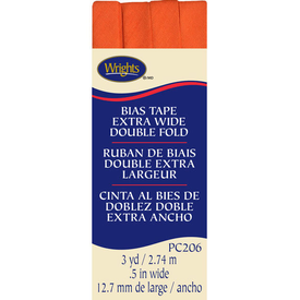  Bias Tape .5 Inch Wide Double Fold Orange