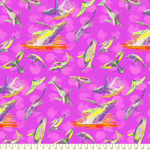 Free Spirit Fabrics Free Spirit - Lorraine Turner - Migration / The Humpback's Ballet / PWLT013.MAGENTA