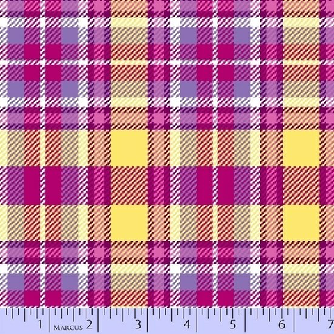 Marcus - Flannel - Primo Plaids / u013_0133 / Purple, Pink & Yellow