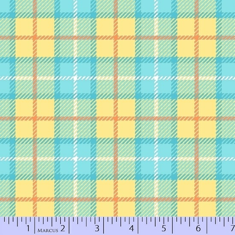 Marcus - Flannel - Primo Plaids / U055-0133 / Yellow & Blue