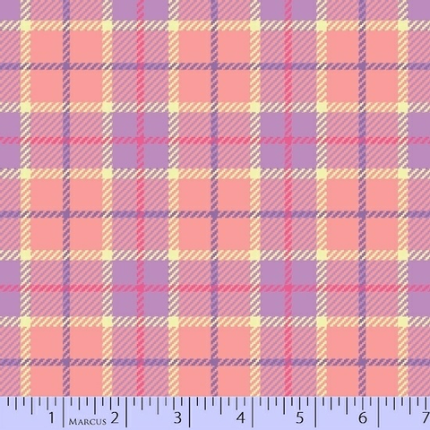 Marcus - Flannel - Primo Plaids / U055-0172 / Purple & Peach