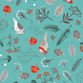Clothworks Clothworks - Dreaming Of Snow / Birdies / Y2756-103