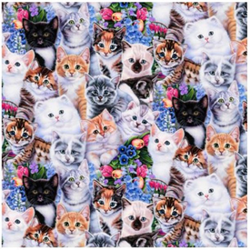  CP - Animal Love / Kittens & Flowers / Digital Print /