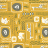 Moda Fabrics - Safari / Animal Blocks / Yellow / 20644-18