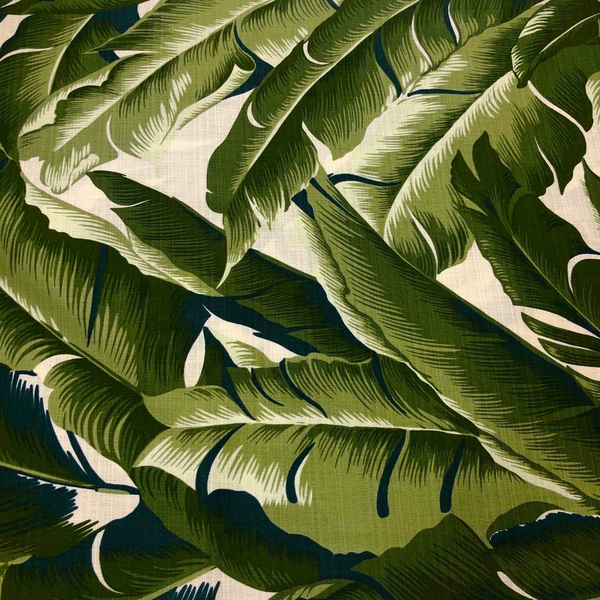Hoffman Fabrics Hoffman - Barkcloth - Tropical Large Leaves / Forest / Q5006-44
