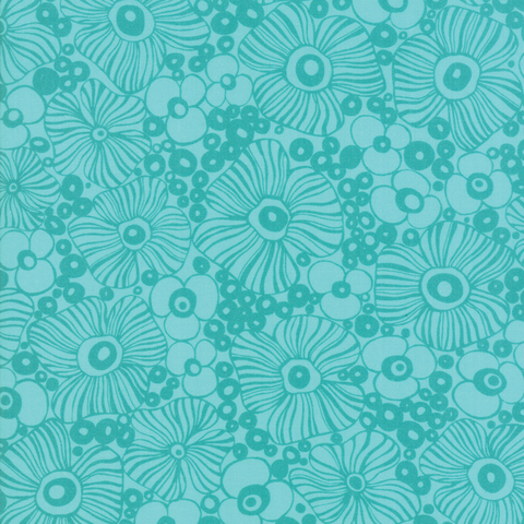 Moda Fabrics - Botanica / Hawaiian Flower / Teal / 11842-19