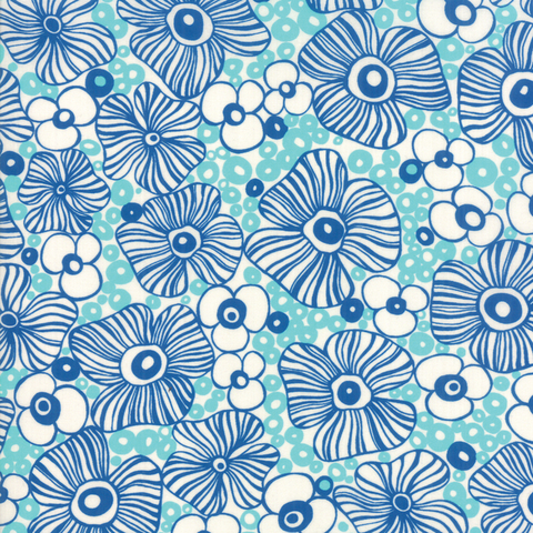 Moda Fabrics - Botanica / Hawaiian Flower / White / 11842-13