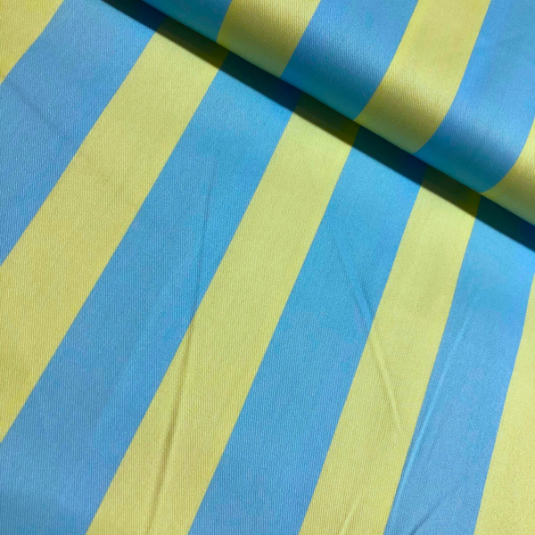  Japanese Linen / Kokka / Thick Stripes / Blue and Green / JLF-K-12