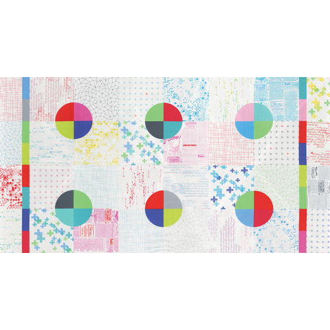 Moda Fabrics - Modern Colorbox / Zen Chic /  Geometric Background / Multi Color / 1640-11