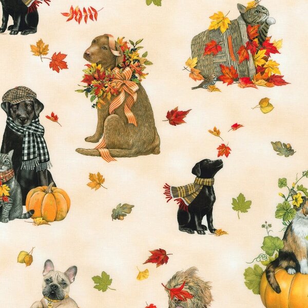 Robert Kaufman Robert Kaufman  -  Autumn Cats & Dogs / AMKD-21803-84-A2400001