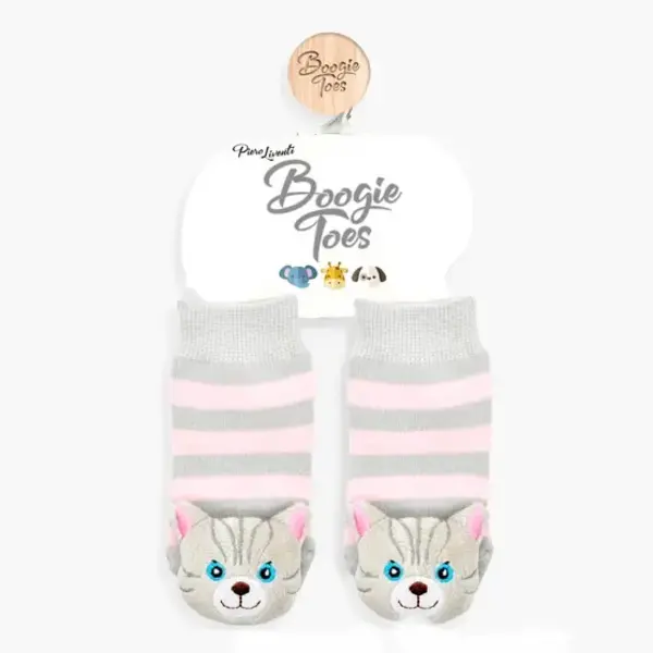  Boogie Toes - Baby Rattle Socks / Kitty (1-2year)