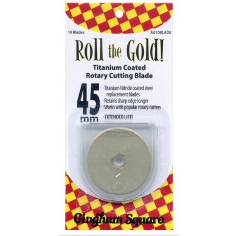 Roll The Gold - Titanium Rotary Blades  / 45mm  (10pk)