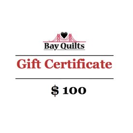  Bay Quilts - $100 - Gift Card