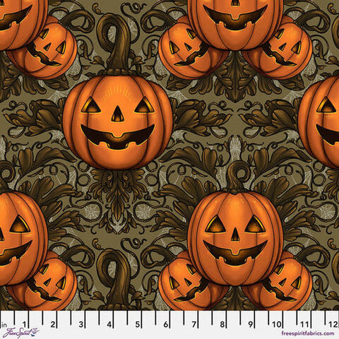 Rachel Hauer - Mystic Moonlight / Pumpkin Damask / PWRH088.OLIVE