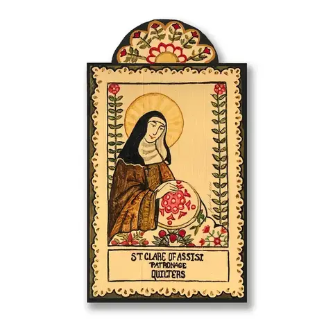 Lynn Garlick - St. Clare of Assisi - Patroness of Quilters & Needle Workers / Pocket Card