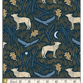 Art Gallery Fabrics Art Gallery - Coyote Hill / Wild Woodblock Night  /  COH18900