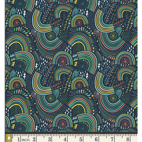 Art Gallery - Flannel / Stormy Rainbows /F58303b