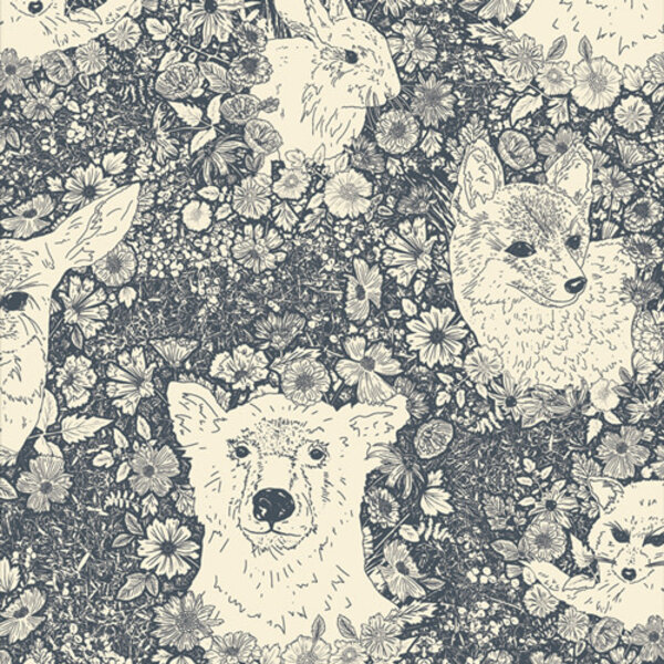 Art Gallery Fabrics Art Gallery - Flannel / Wandering with Bear/ F-23869