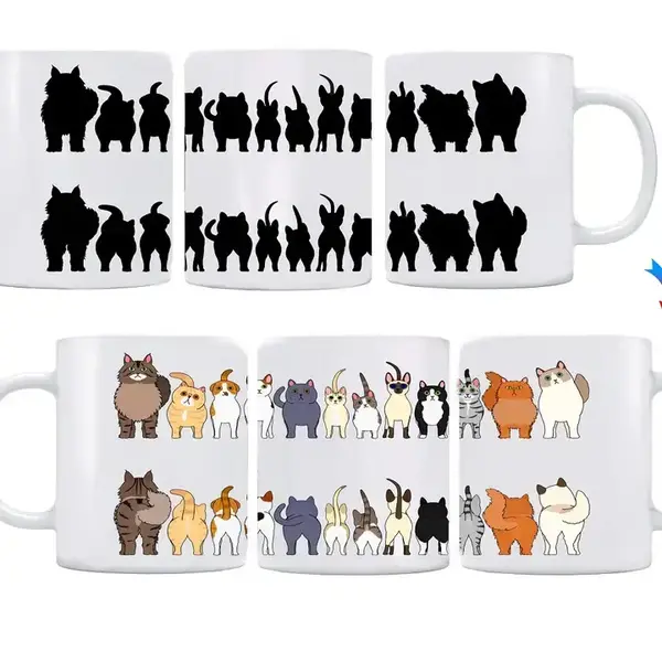  Cheeky Color Changing Coffee Mugs Cats