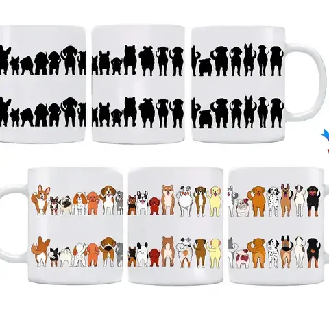 Cheeky Color Changing Coffee Mugs Dogs