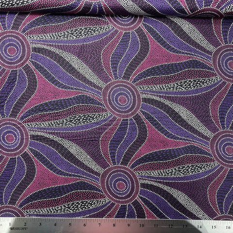 Australian Aboriginal - Ladies Dancing with Water Paints / Purple