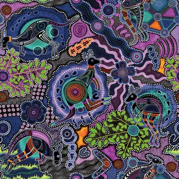 Paintbrush Studio Paintbrush Studios - Walkabout 2 / 12014351  Kangaroos - Purple