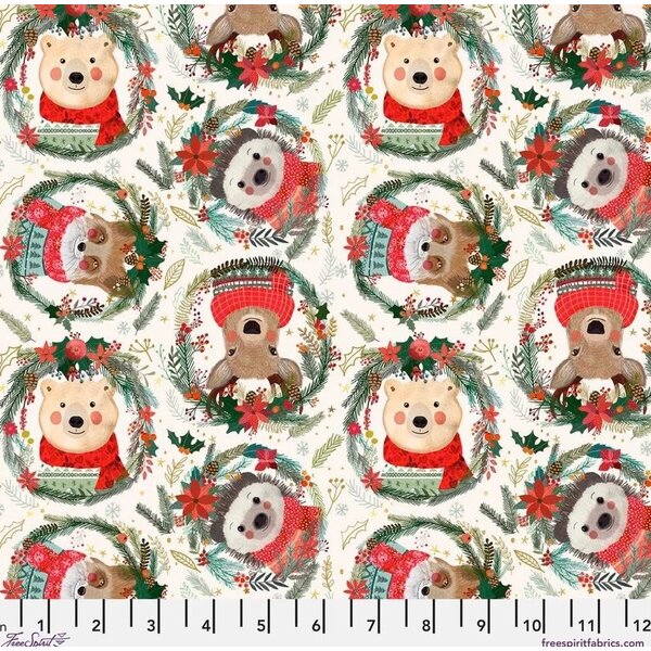 Mia Charro Mia Charro - Christmas Squad /  Fuzzy Friends Tossed in Ivory / PWMC012-XIVORY
